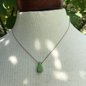 Green Turquoise Necklace Boho Jewelry Minimalist NWOT